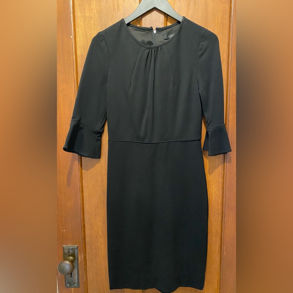 J. Crew Black Bell Sleeve Dress Size 2